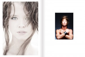 The image on the right gets seen because of the color versus the black and white image to the left.