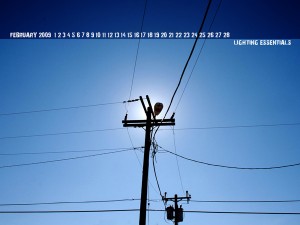 In Hayden, Arizona, the power poles seemed to glow in the backlight of the sun.