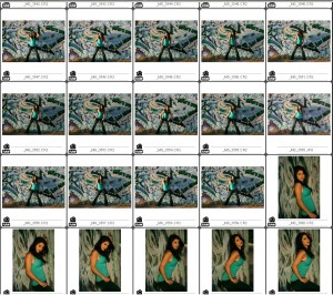 Contact Sheet of Wall on Location with Briana - Contact Sheet #1