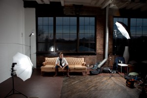 Setup shot for Ian Hay's photo above