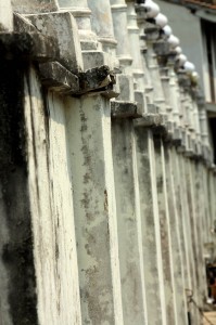 Temple Walls along the side of a very old Mosque