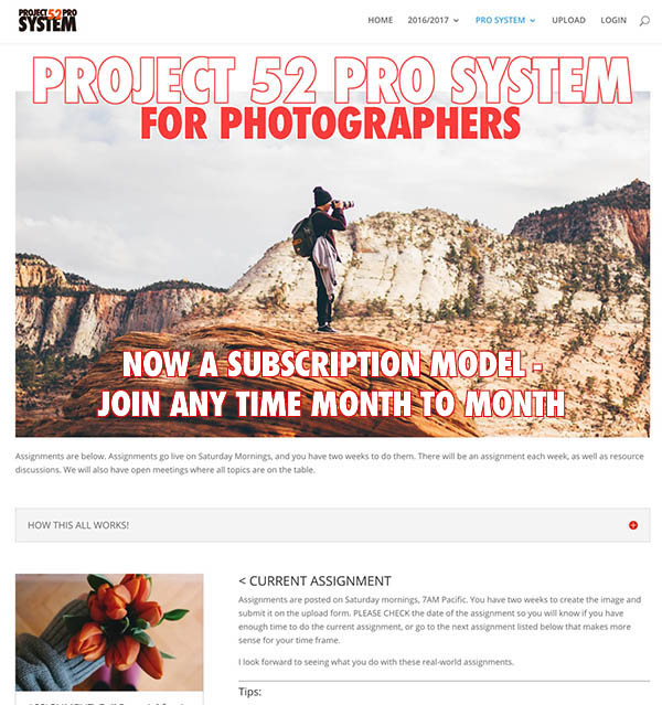 PROJECT 52 PRO IS NOW A SUBSCRIPTION COMMUNITY